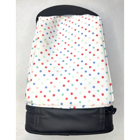 Nike Softside Lunchbox Fuel Pack 2.0 White Polka Dot Insulated Compact Size - Picture 2 of 6